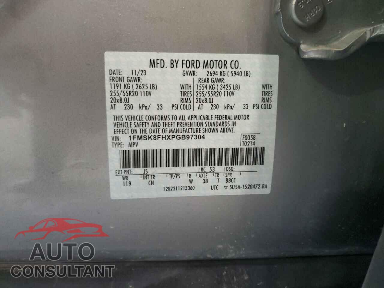 FORD EXPLORER 2023 - 1FMSK8FHXPGB97304