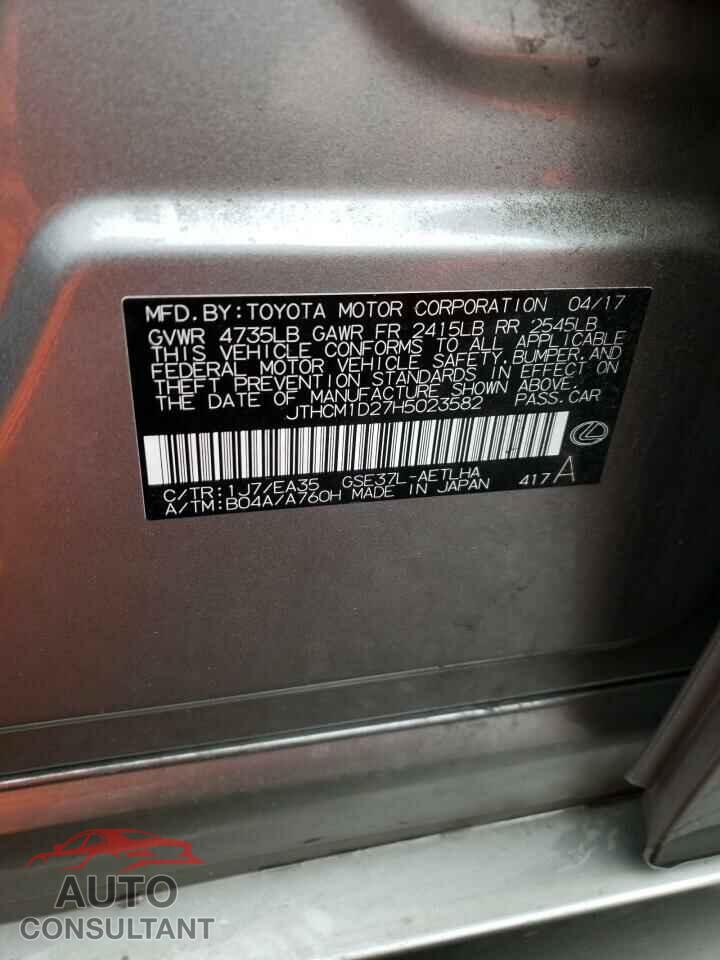 LEXUS IS 2017 - JTHCM1D27H5023582