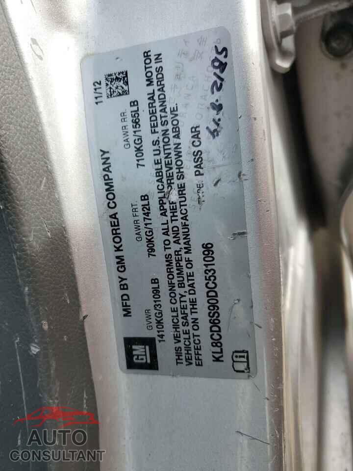 CHEVROLET SPARK 2013 - KL8CD6S90DC531096