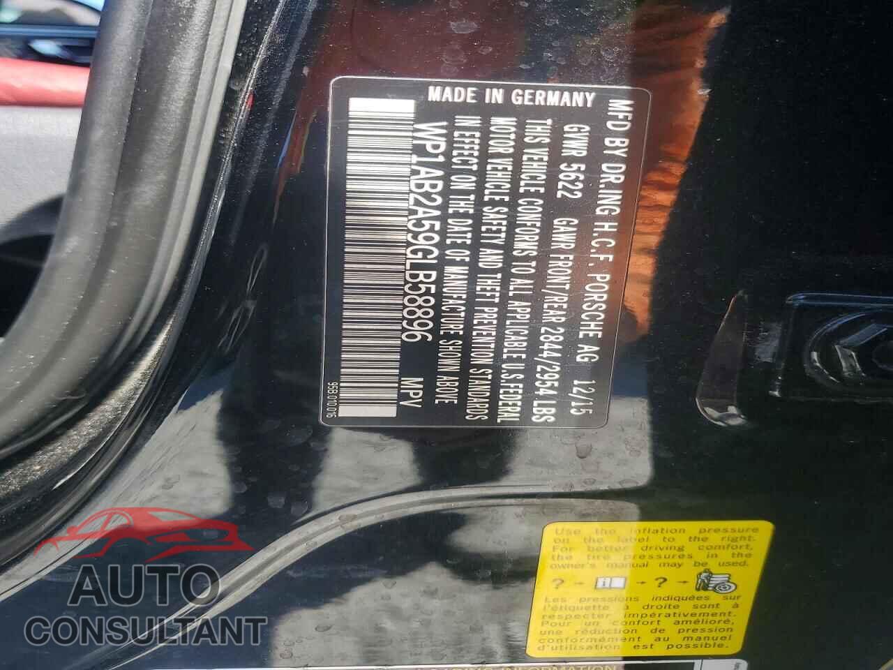 PORSCHE MACAN 2016 - WP1AB2A59GLB58896