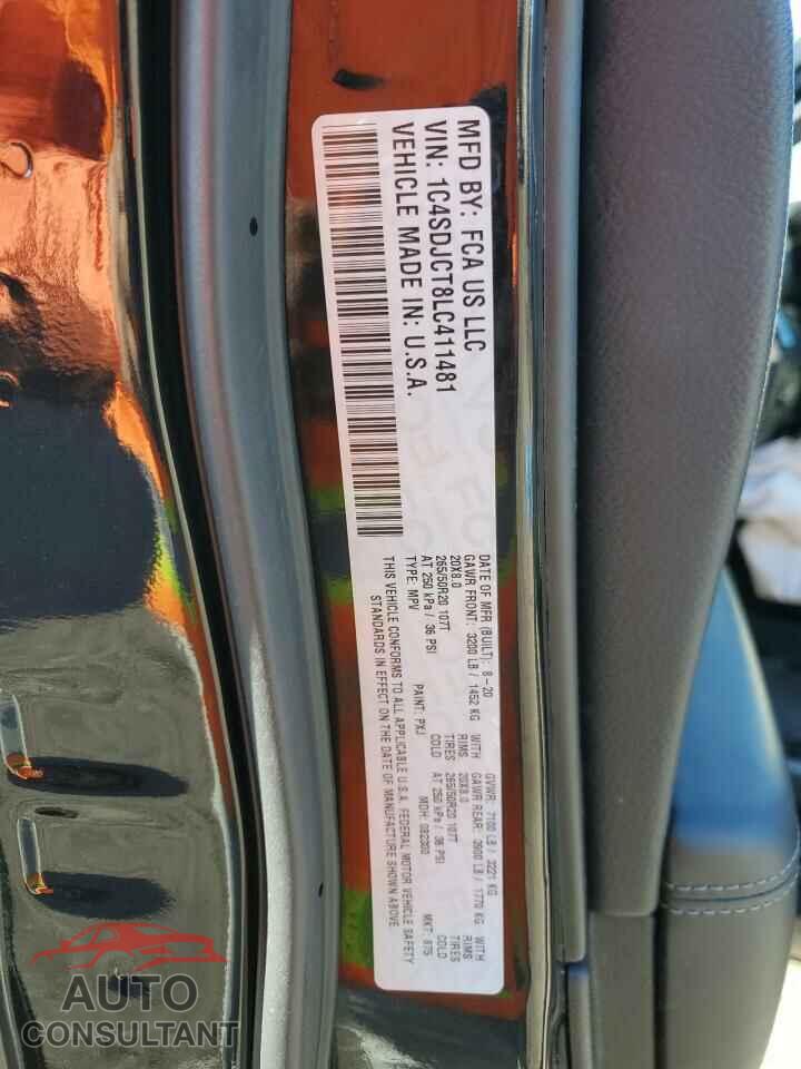 DODGE DURANGO 2020 - 1C4SDJCT8LC411481
