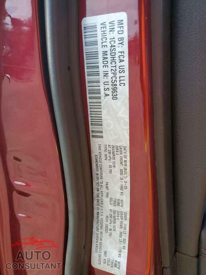 DODGE DURANGO 2023 - 1C4SDHCT2PC589630