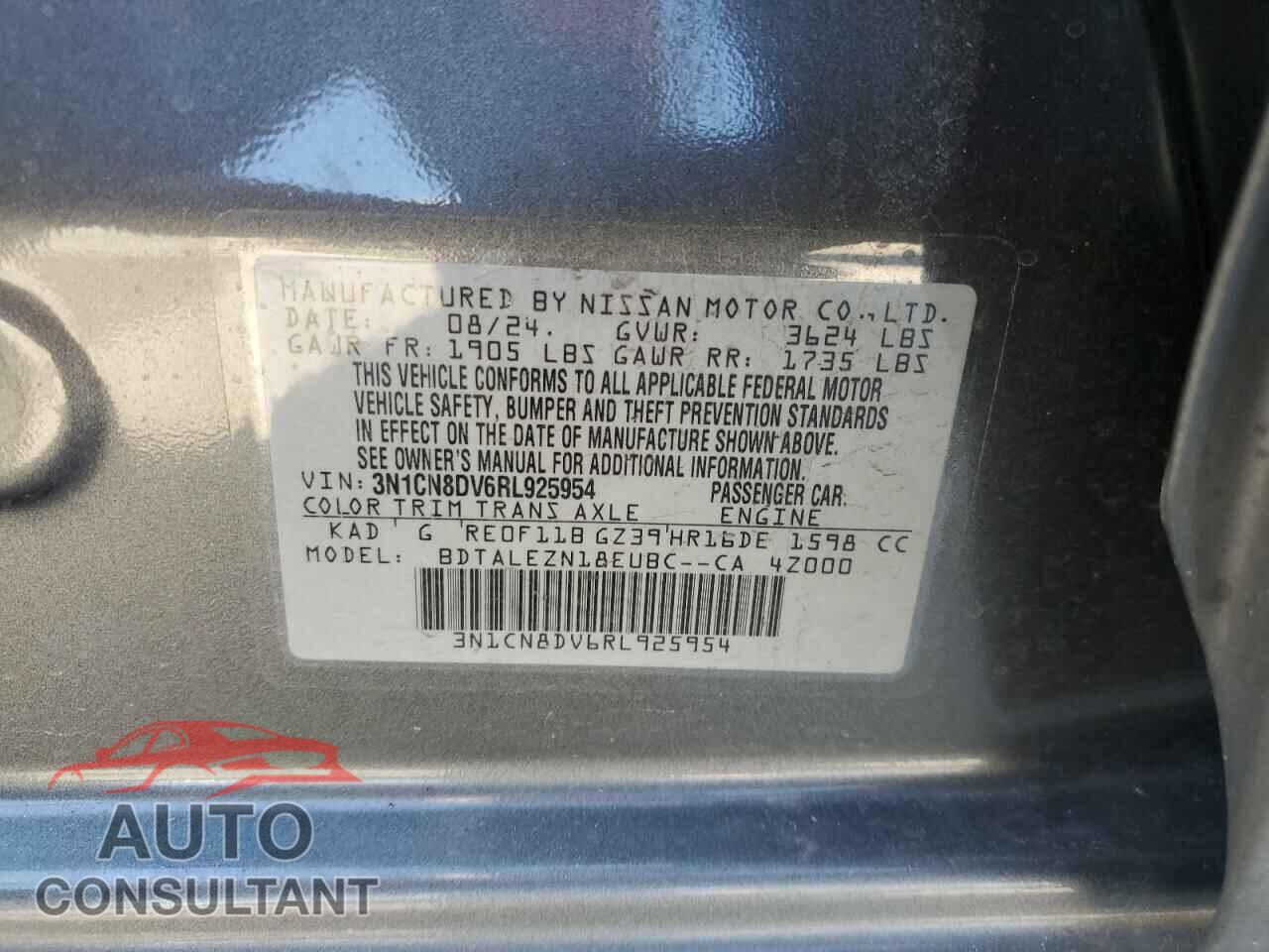 NISSAN VERSA 2024 - 3N1CN8DV6RL925954
