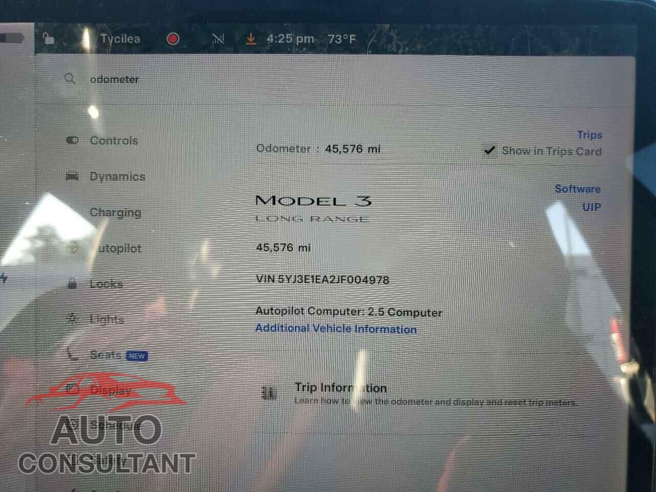 TESLA MODEL 3 2018 - 5YJ3E1EA2JF004978