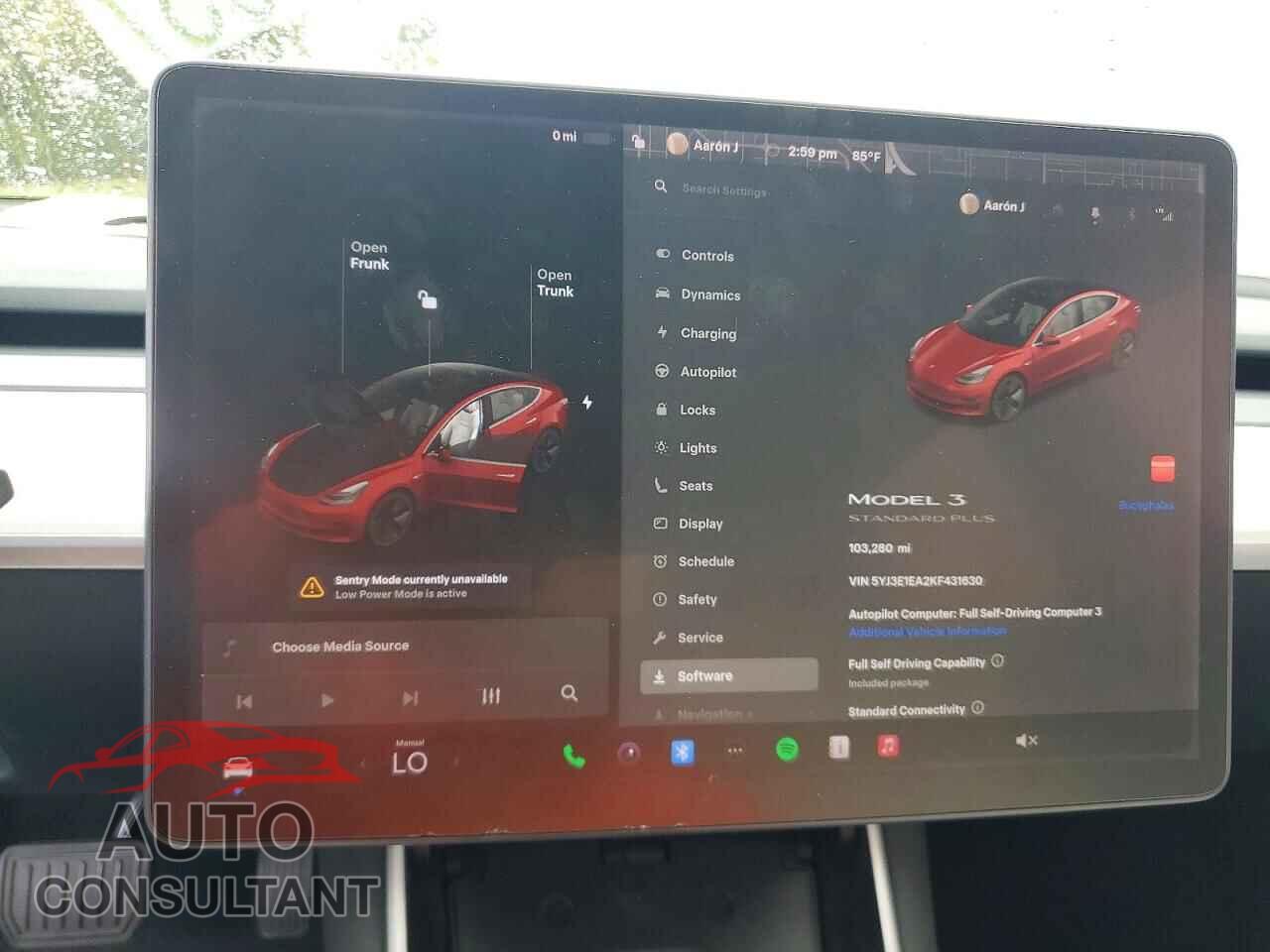 TESLA MODEL 3 2019 - 5YJ3E1EA2KF431630