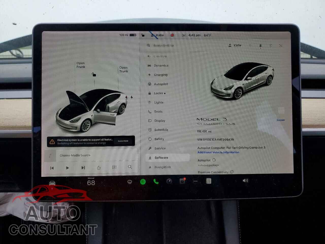 TESLA MODEL 3 2021 - 5YJ3E1EA4MF998439