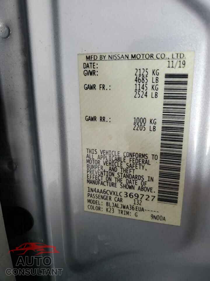 NISSAN MAXIMA 2020 - 1N4AA6CVXLC369727