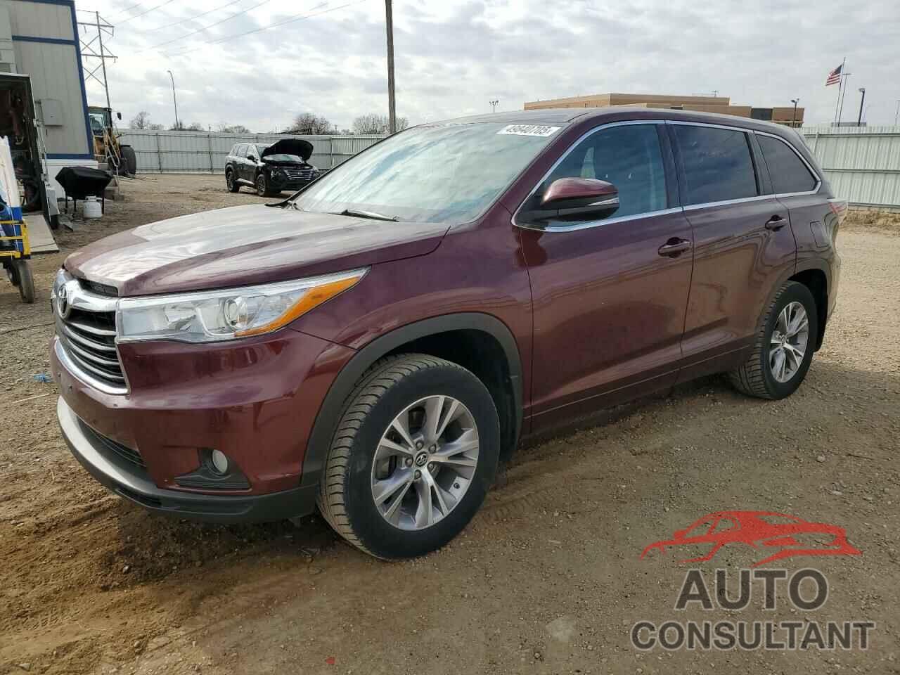 TOYOTA HIGHLANDER 2016 - 5TDBKRFH9GS302592