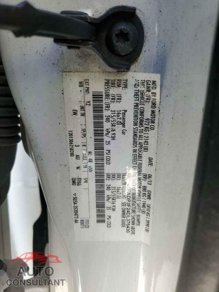 FORD FOCUS 2013 - 1FADP3F24DL376430