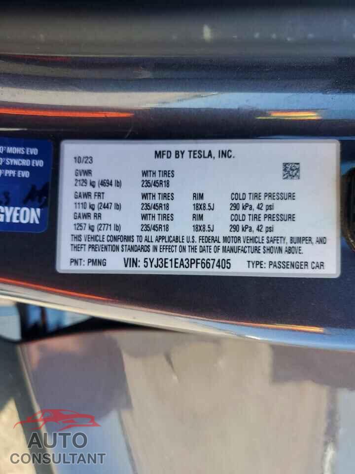 TESLA MODEL 3 2023 - 5YJ3E1EA3PF667405