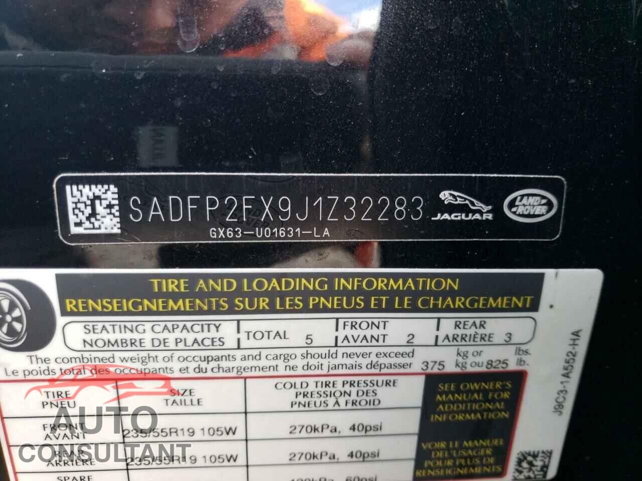 JAGUAR ETYPE 2018 - SADFP2FX9J1Z32283