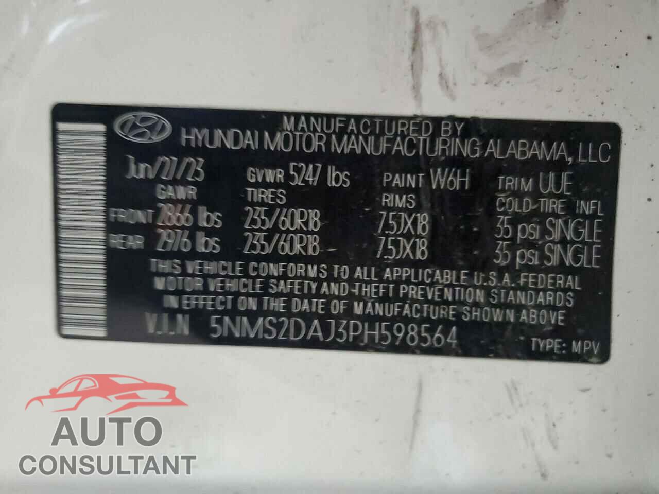 HYUNDAI SANTA FE 2023 - 5NMS2DAJ3PH598564