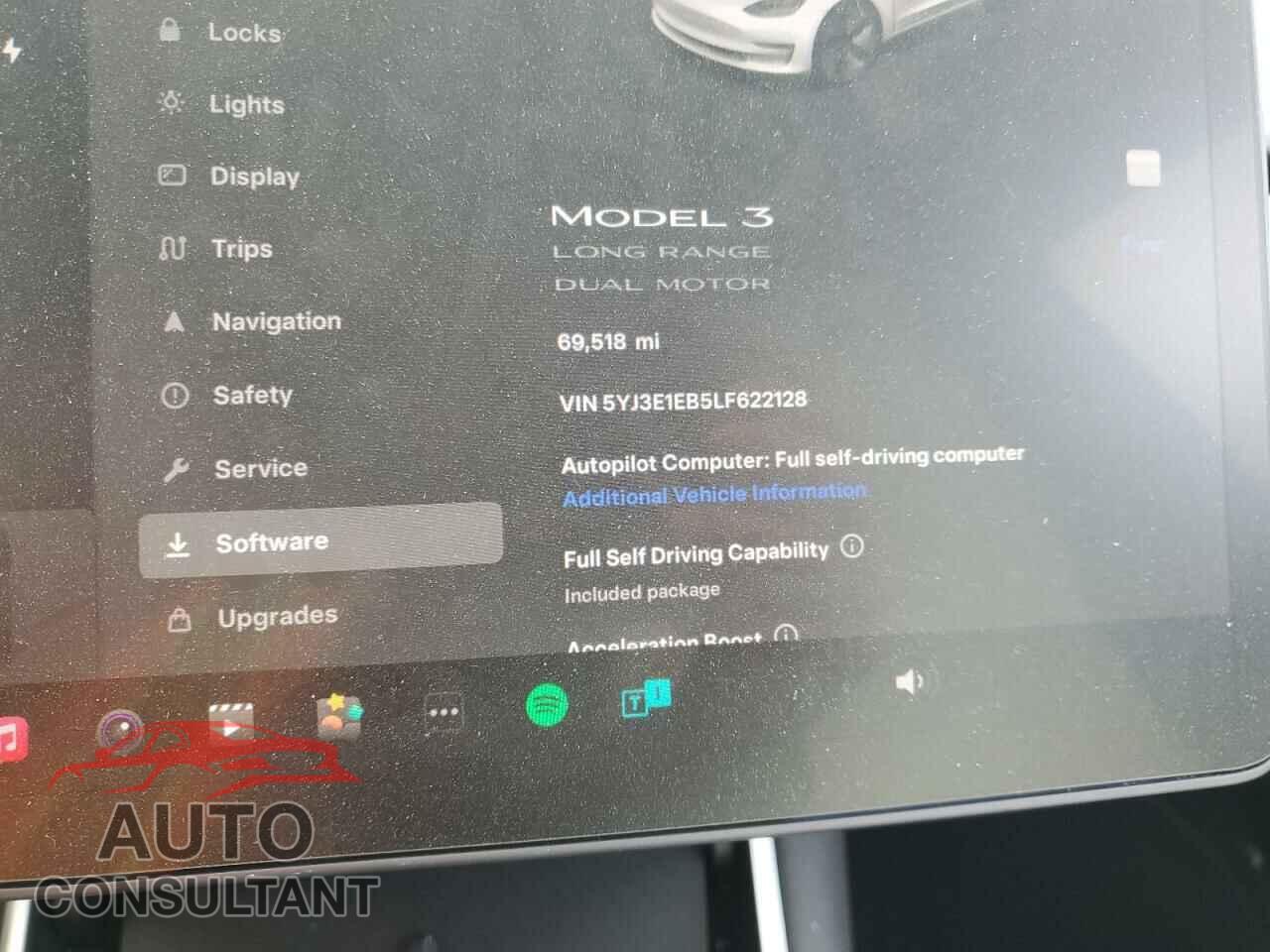 TESLA MODEL 3 2020 - 5YJ3E1EB5LF622128