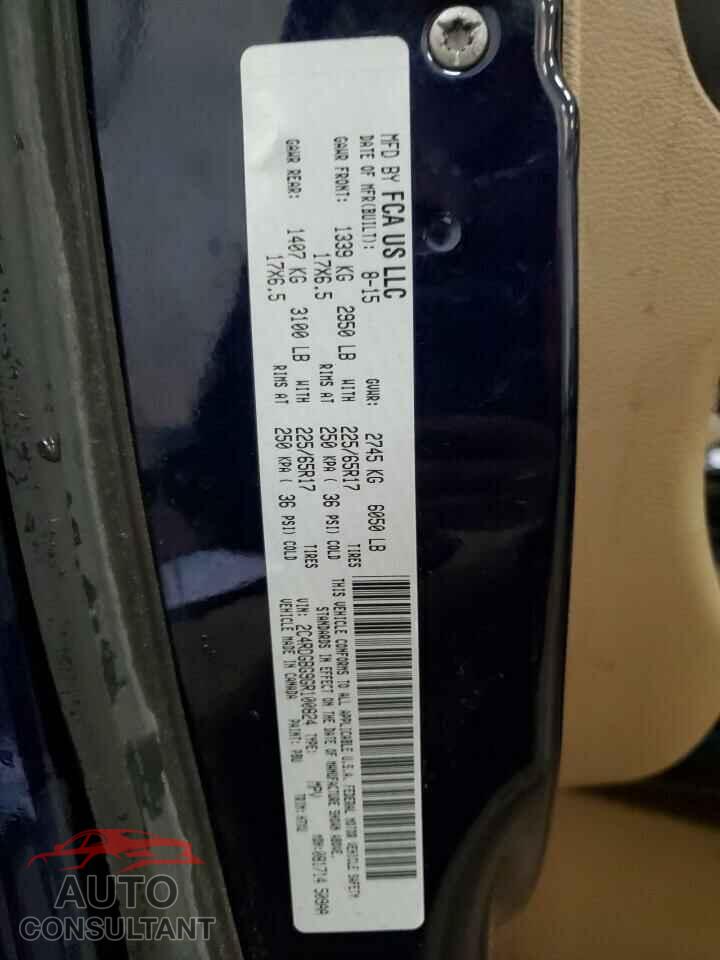 DODGE CARAVAN 2016 - 2C4RDGBG9GR100824