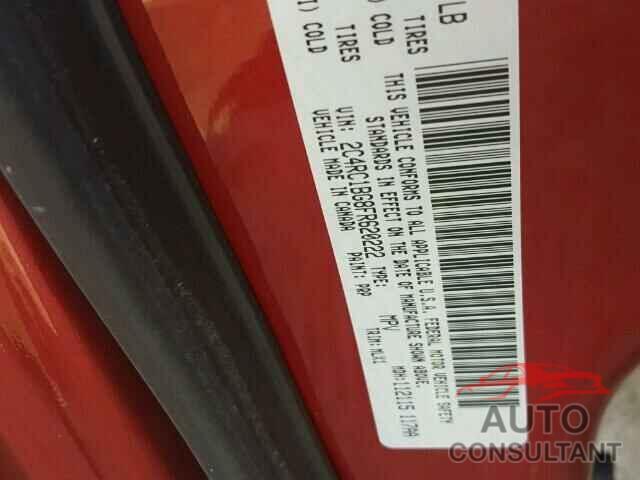 CHRYSLER MINIVAN 2015 - 2C4RC1BG8FR620222