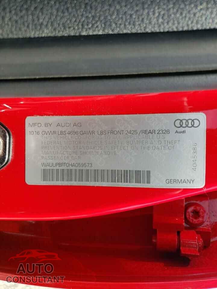 AUDI A3 2017 - WAUUPBFF0HA059573