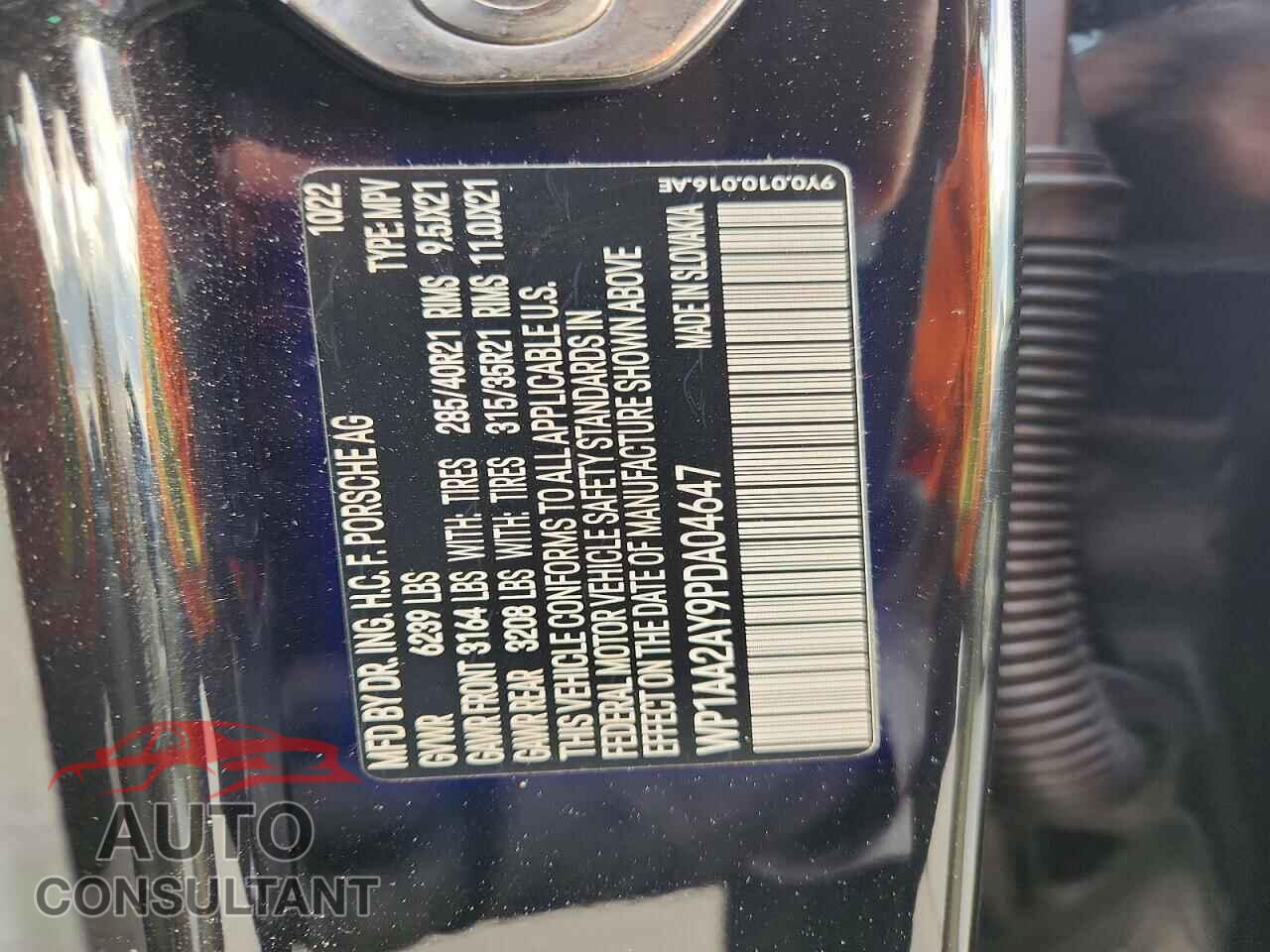 PORSCHE CAYENNE BA 2023 - WP1AA2AY9PDA04647