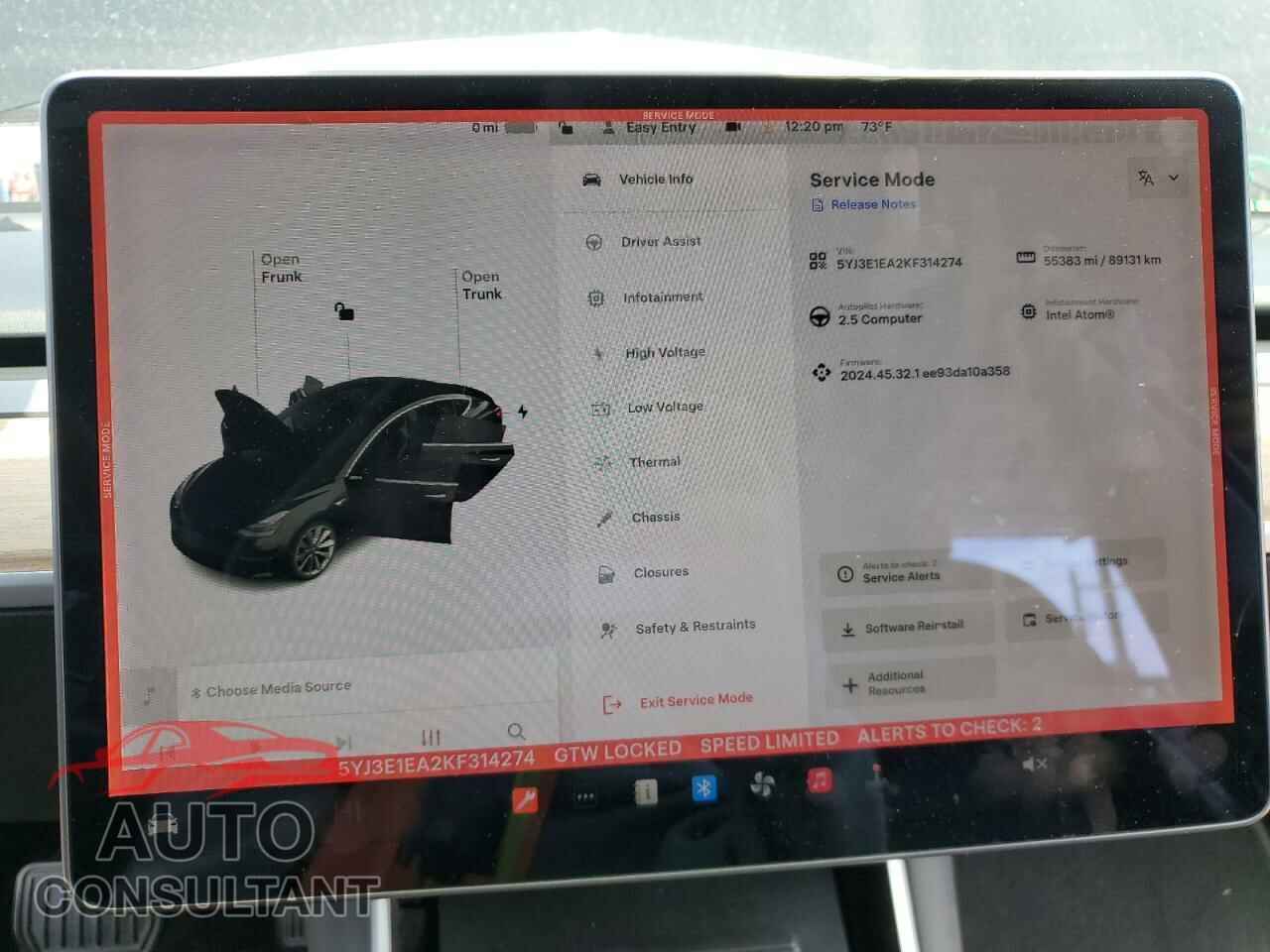 TESLA MODEL 3 2019 - 5YJ3E1EA2KF314274