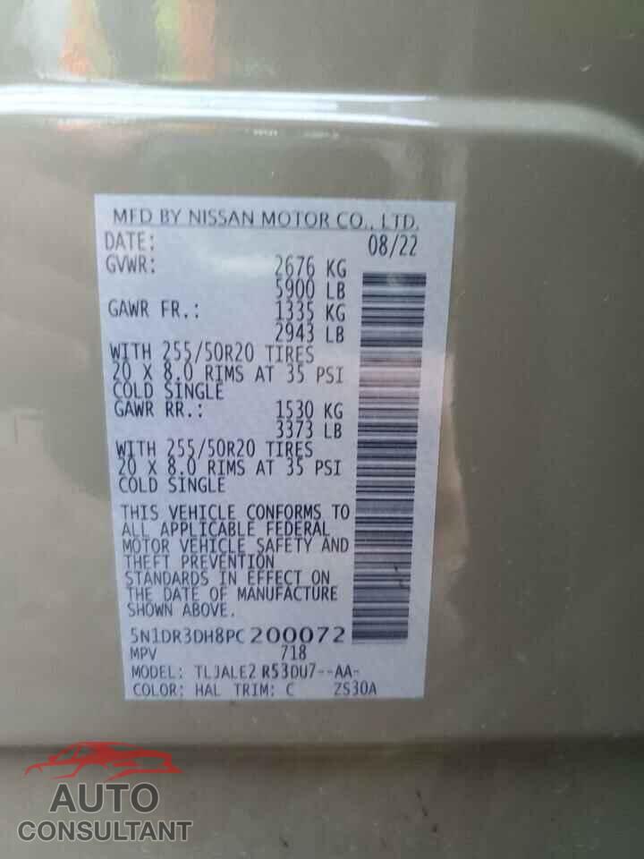NISSAN PATHFINDER 2023 - 5N1DR3DH8PC200072
