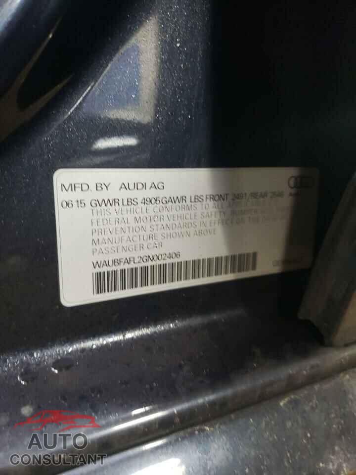 AUDI A4 2016 - WAUBFAFL2GN002406