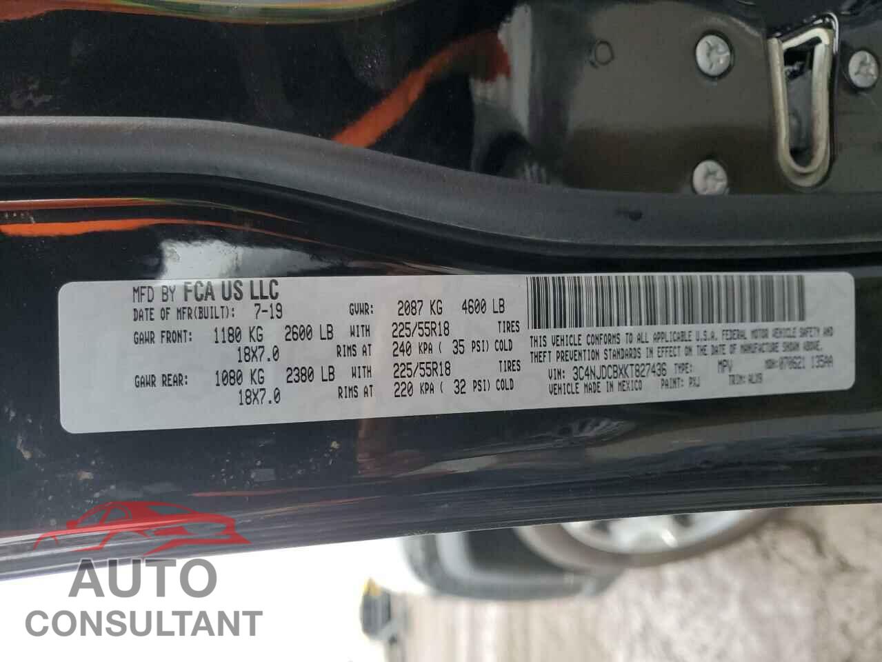 JEEP COMPASS 2019 - 3C4NJDCBXKT827436