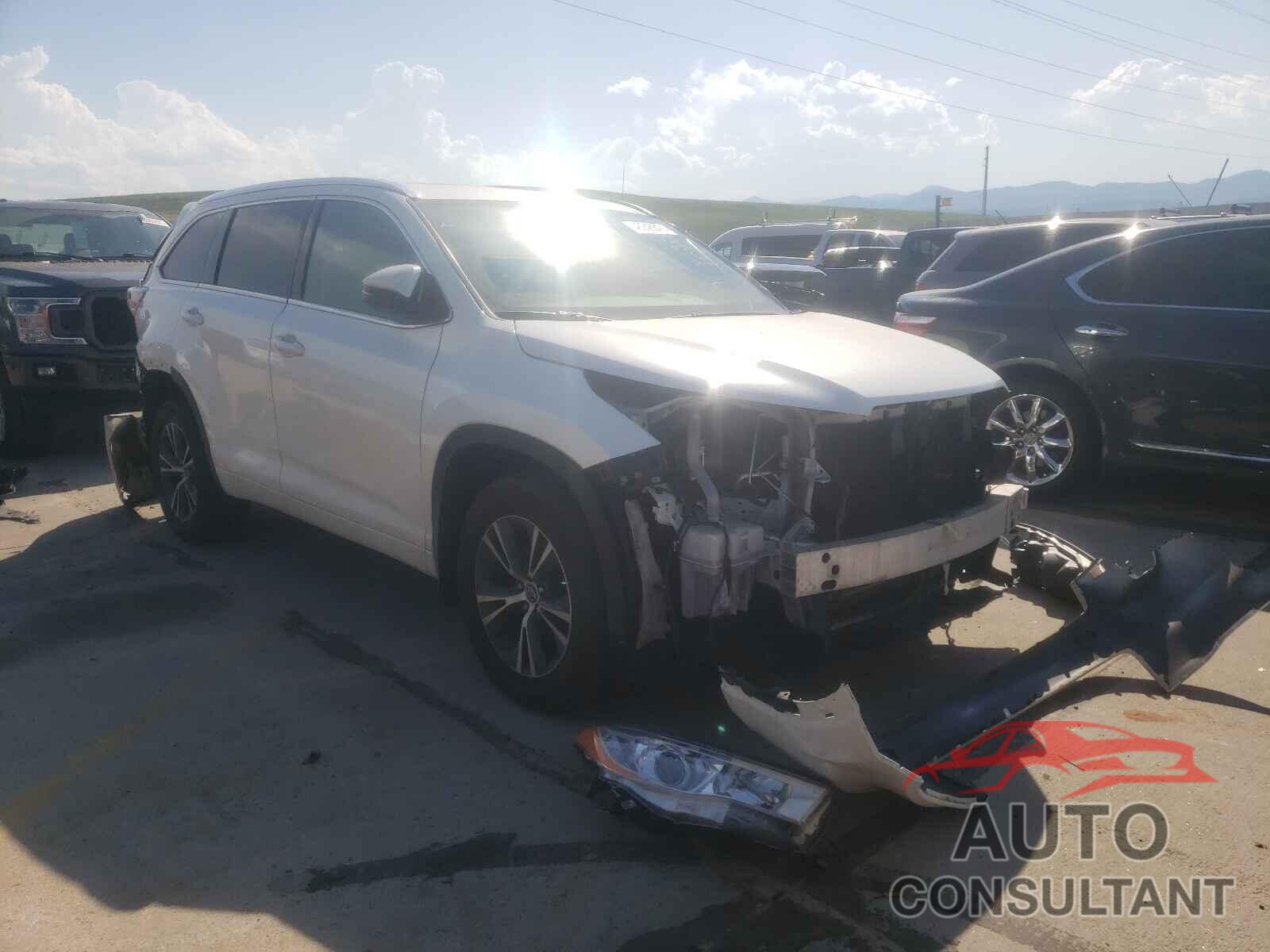 TOYOTA HIGHLANDER 2016 - 5TDJKRFH8GS318729