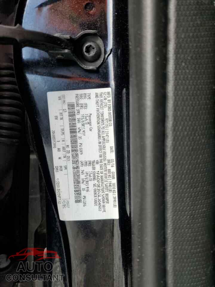 FORD FOCUS 2016 - 1FADP3E20GL304503