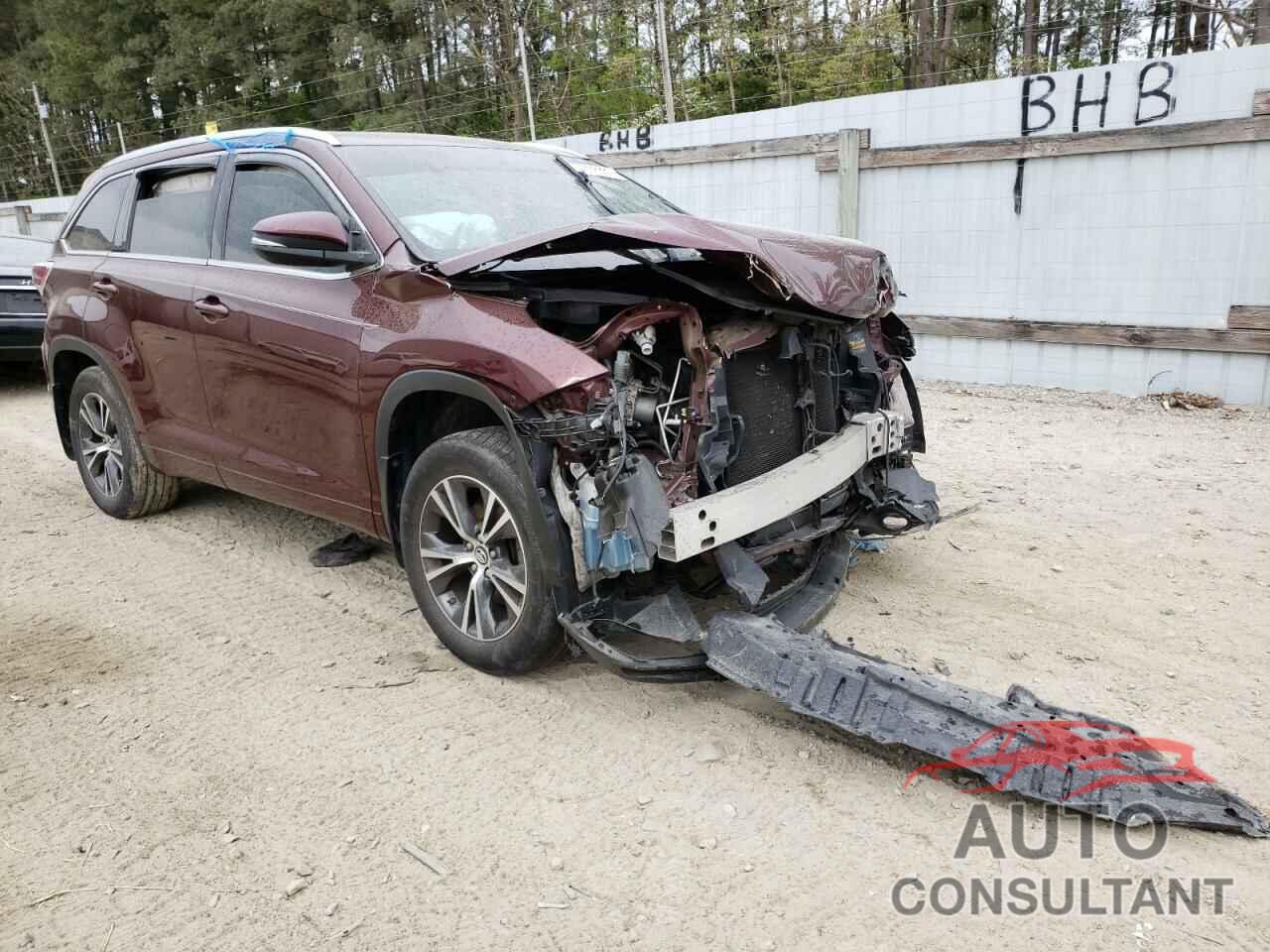 TOYOTA HIGHLANDER 2016 - 5TDJKRFH4GS295465
