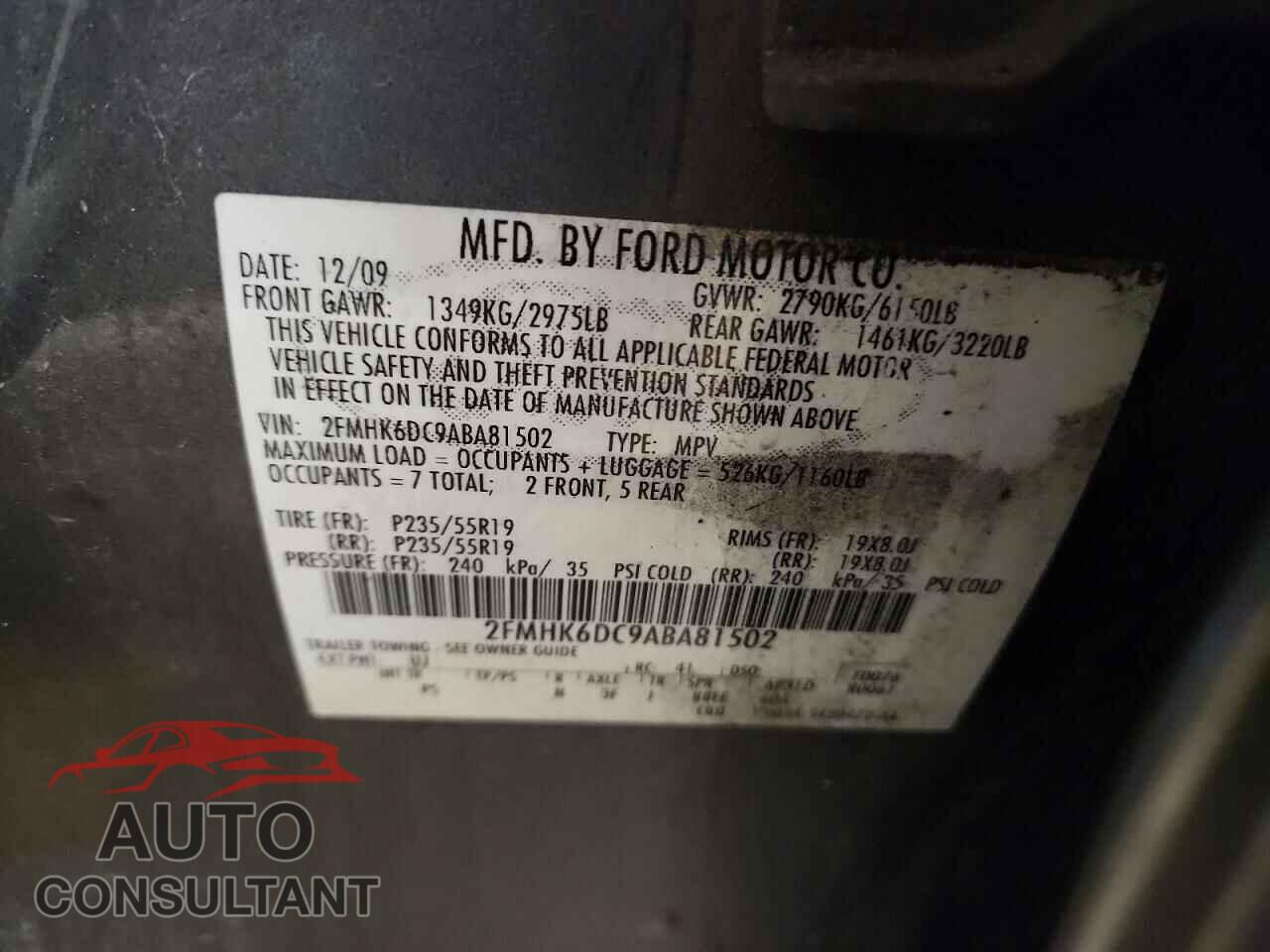FORD FLEX 2010 - 2FMHK6DC9ABA81502