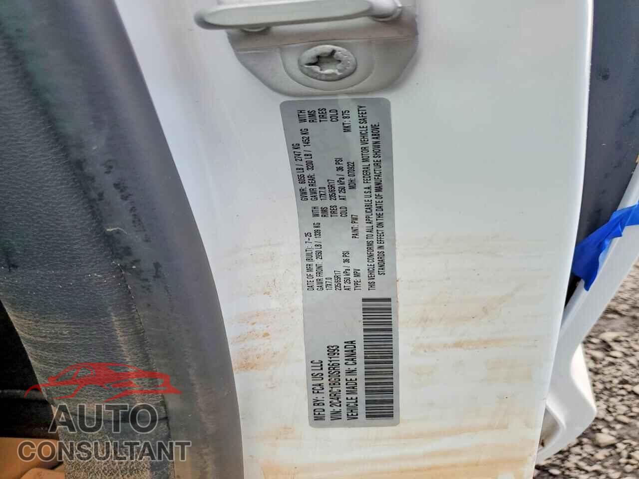 CHRYSLER PACIFICA 2025 - 2C4RC1BG0SR611993