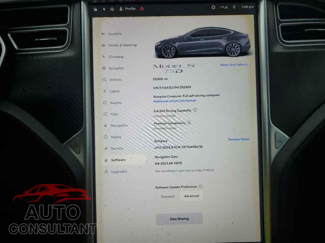 TESLA MODEL S 2017 - 5YJSA1E27HF202904