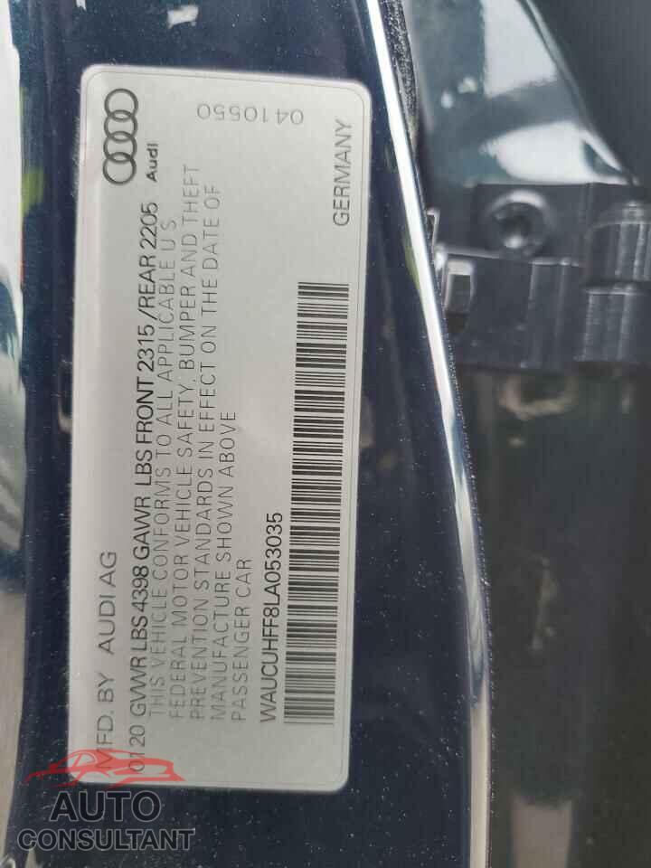 AUDI A3 2020 - WAUCUHFF8LA053035