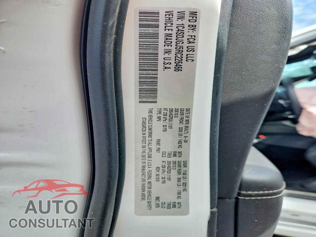 DODGE DURANGO 2024 - 1C4SDJGJ5RC226466
