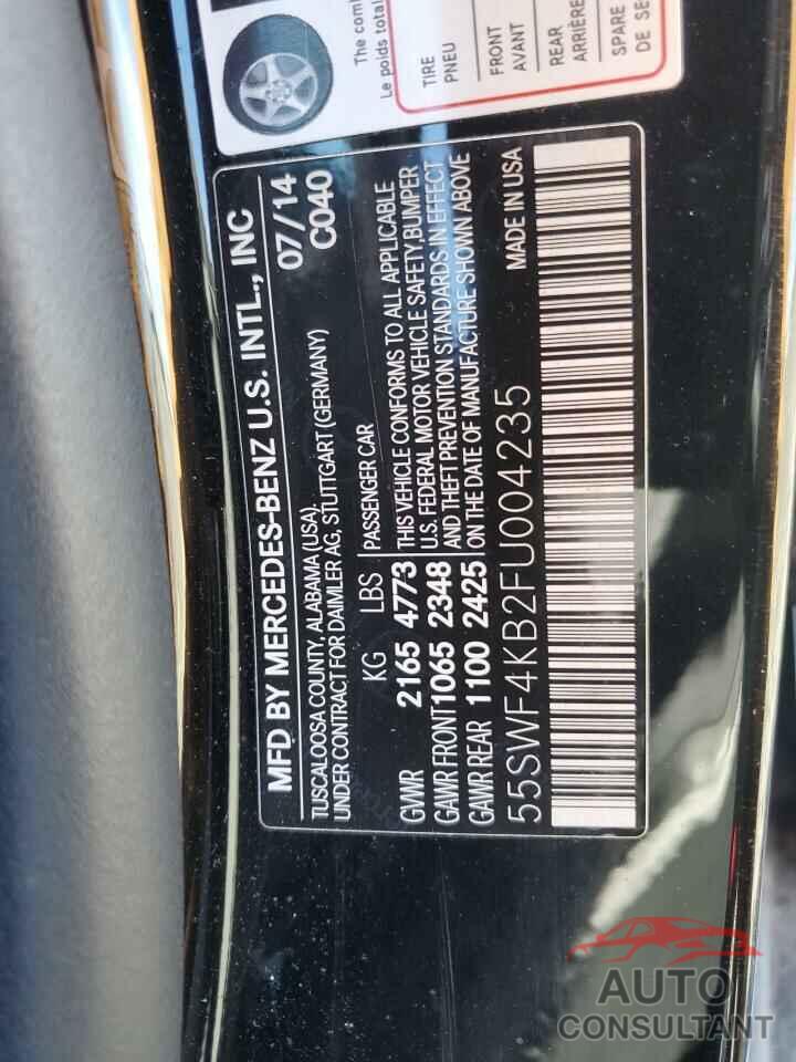 MERCEDES-BENZ C-CLASS 2015 - 55SWF4KB2FU004235