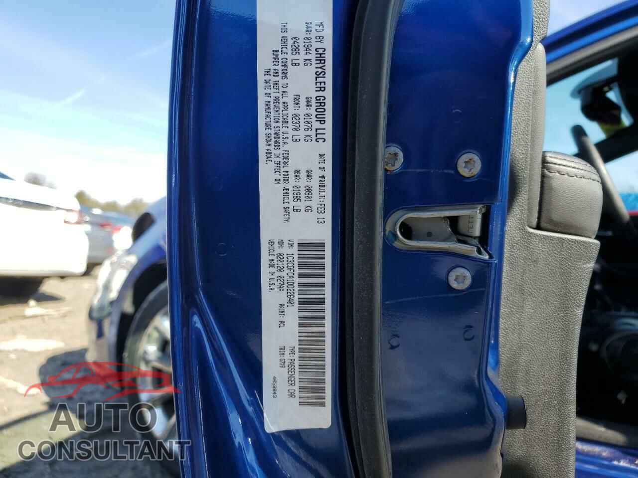 DODGE DART 2013 - 1C3CDFCA1DD226401