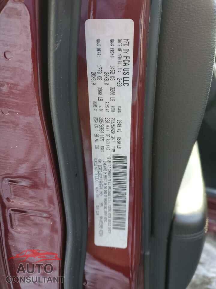 DODGE DURANGO 2020 - 1C4RDJDG2LC309724