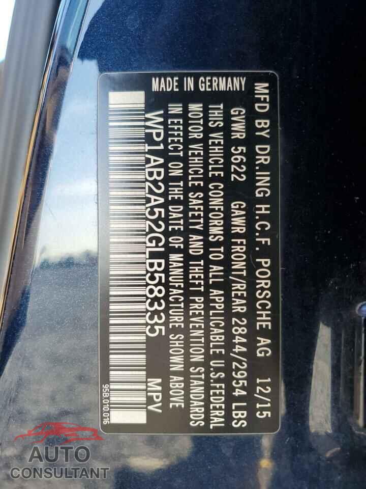 PORSCHE MACAN 2016 - WP1AB2A52GLB58335