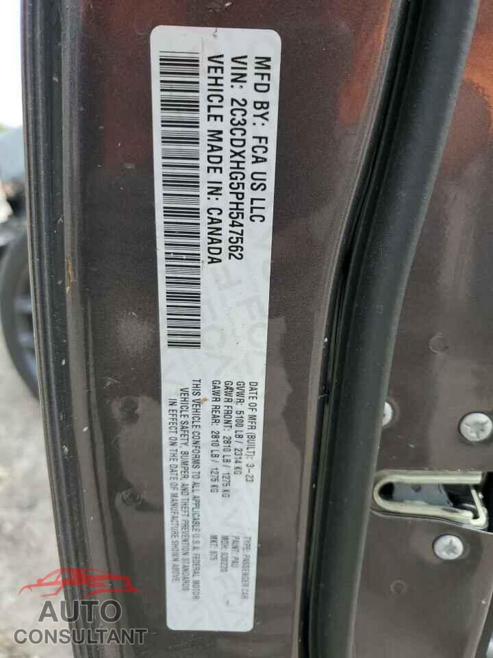 DODGE CHARGER 2023 - 2C3CDXHG5PH547562