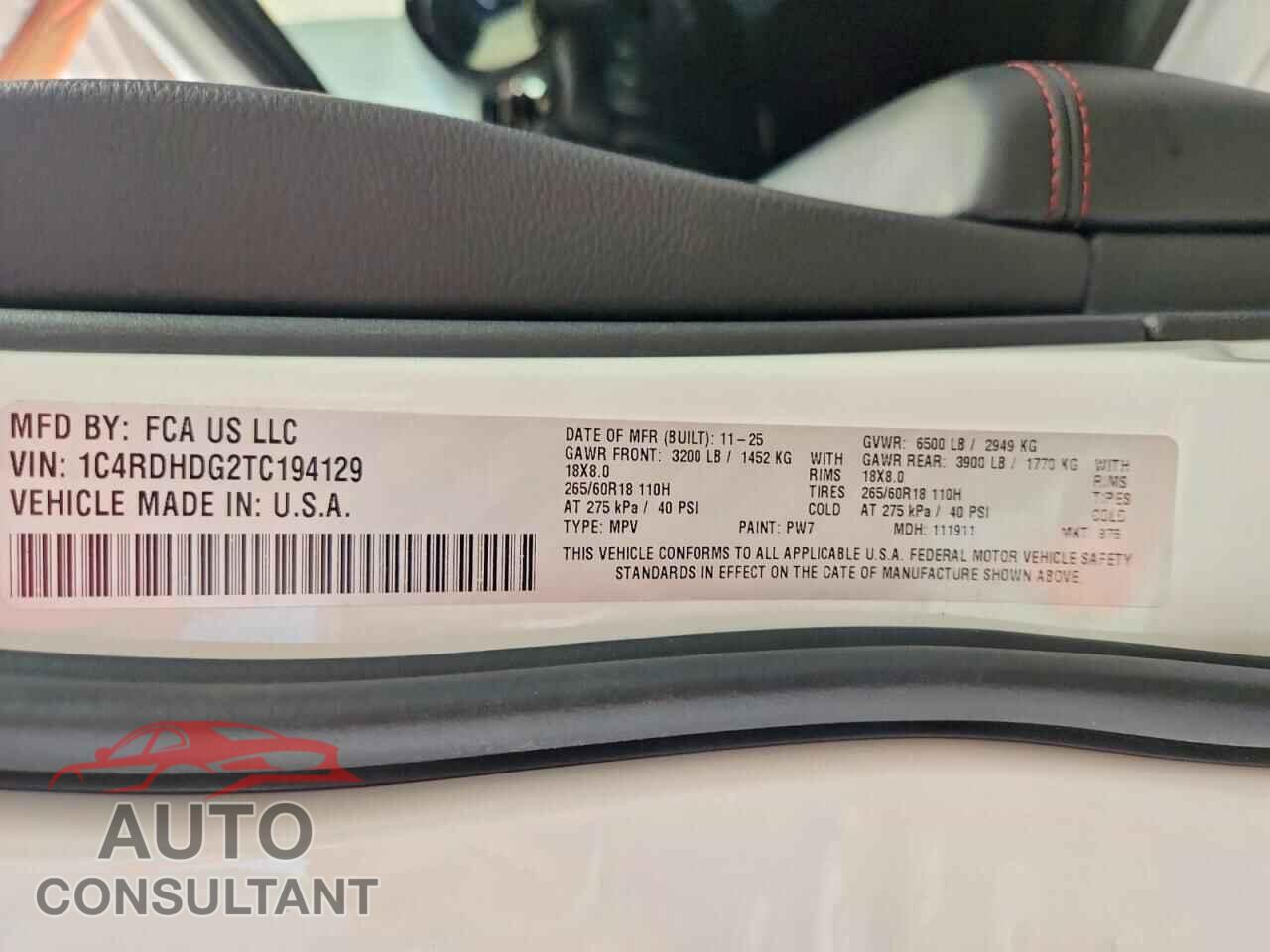 DODGE DURANGO 2026 - 1C4RDHDG2TC194129