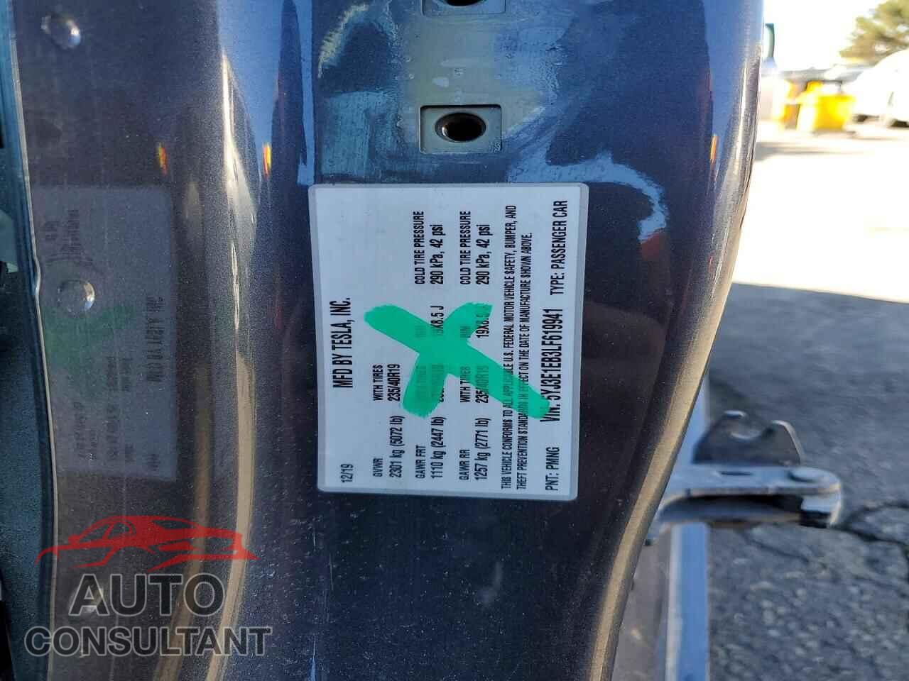 TESLA MODEL 3 2020 - 5YJ3E1EB3LF619941