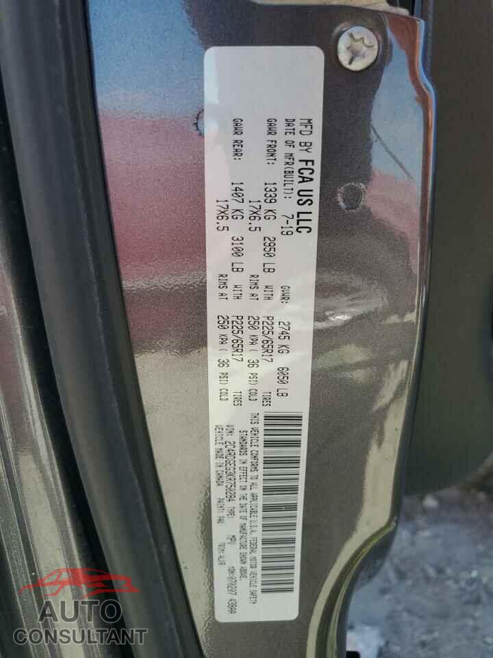DODGE CARAVAN 2019 - 2C4RDGEG3KR750284