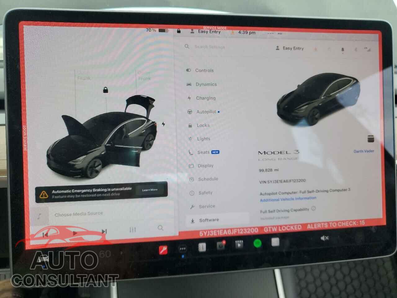 TESLA MODEL 3 2018 - 5YJ3E1EA6JF123200