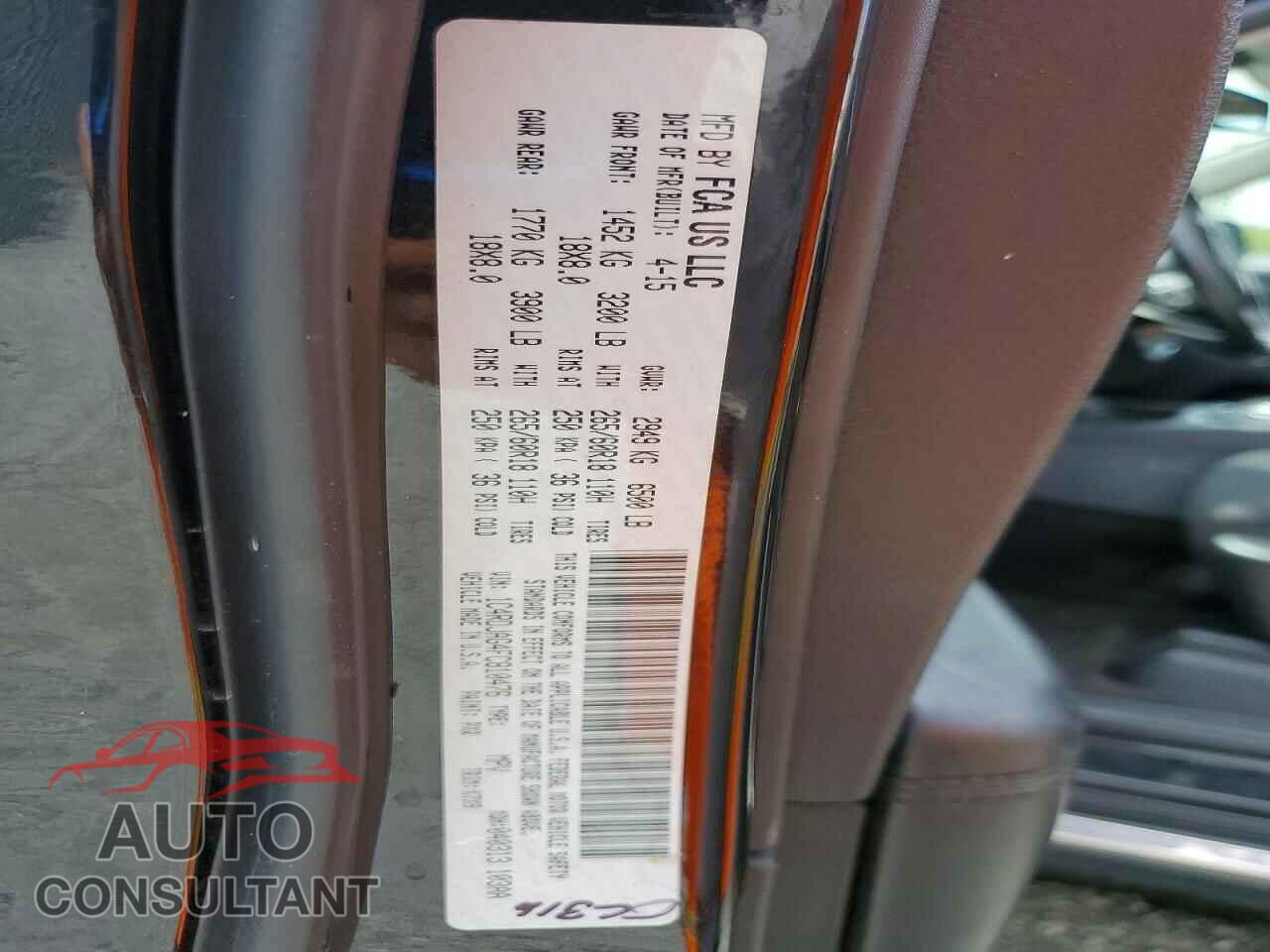 DODGE DURANGO 2015 - 1C4RDJAG4FC810476