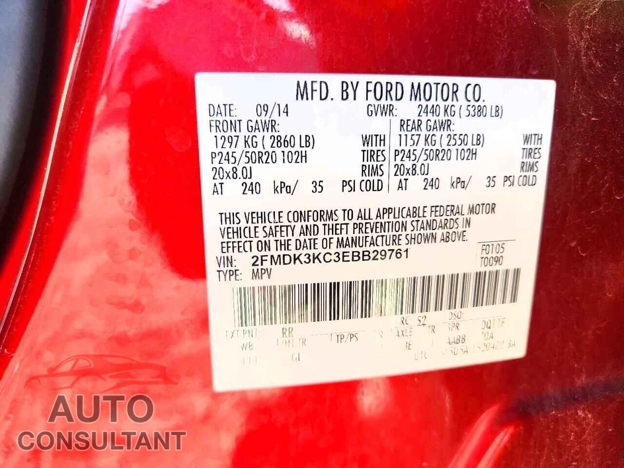 FORD EDGE 2014 - 2FMDK3KC3EBB29761