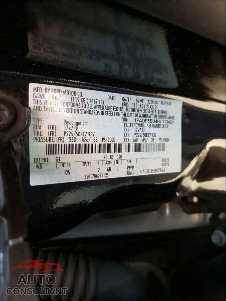 FORD CMAX 2017 - 1FADP5EU4HL113424