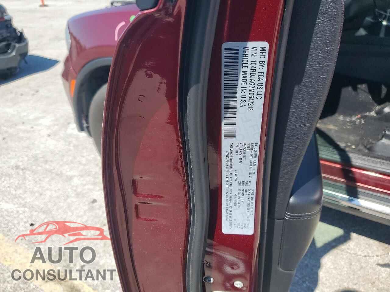 DODGE DURANGO 2021 - 1C4RDJAG7MC547218