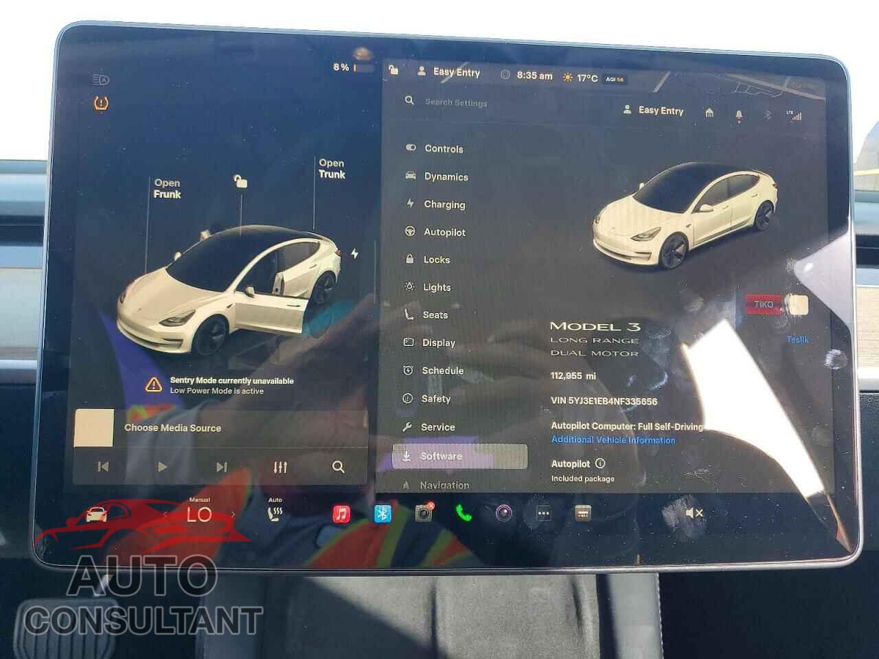 TESLA MODEL 3 2022 - 5YJ3E1EB4NF335656