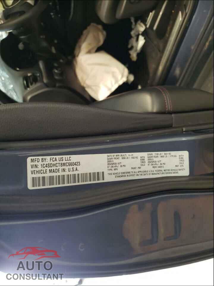 DODGE DURANGO 2021 - 1C4SDHCT8MC660423