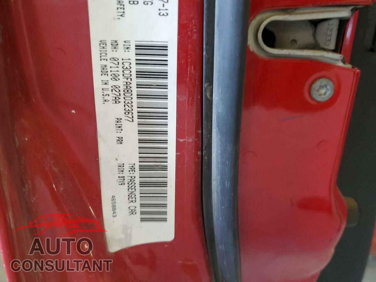 DODGE DART 2013 - 1C3CDFAA8DD323677
