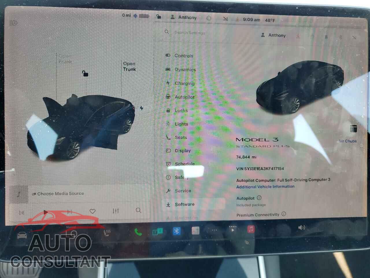 TESLA MODEL 3 2019 - 5YJ3E1EA3KF417154